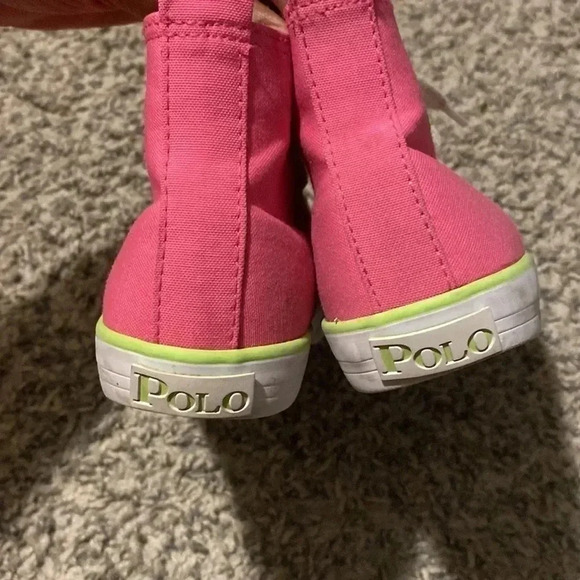 Polo Ralph Lauren kids pink and white sneakers | size 10 - Picture 2 of 7